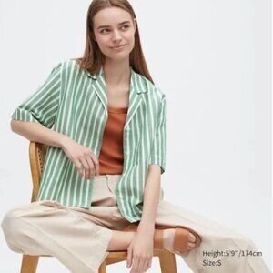 Uniqlo striped shirt green/blue - Size Xsmall